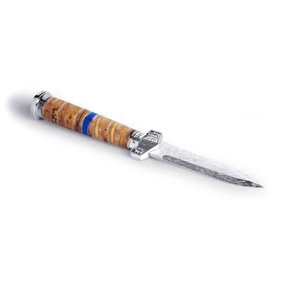 Handcrafted  Meteorite Letter Opener Muonionalusta Meteorite Knife With Leather Sheath