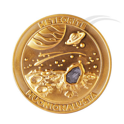 Space Traveling Meteorite Muonionalusta Metal Coin Collectible  40mm God Copper