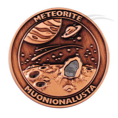 Space Traveling Meteorite Muonionalusta Metal Coin Collectible  40mm God Copper