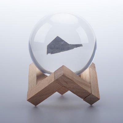 Resin Craftwork Meteorite Gift Space Ball Giftware 80mm Clear Crystal Sphere