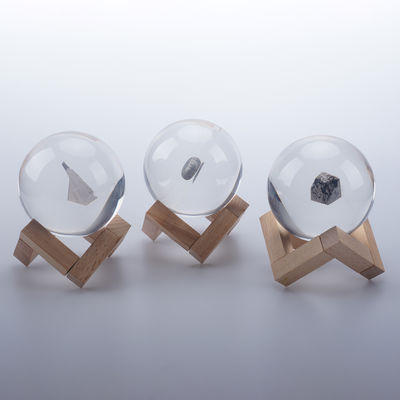 Resin Craftwork Meteorite Gift Space Ball Giftware 80mm Clear Crystal Sphere