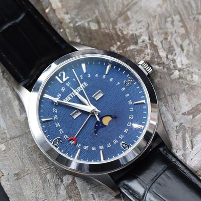 Business Style Meteorite Watches 35mm Stainless Steel Miyota Quartz Movement  Watches