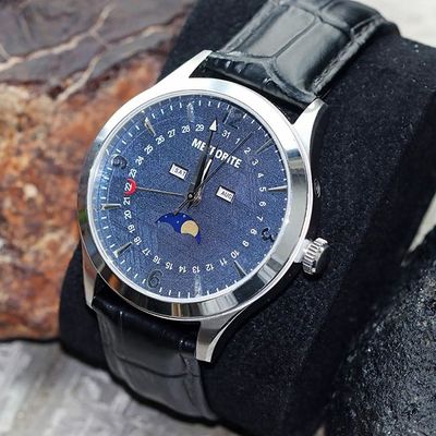 Business Style Meteorite Watches 35mm Stainless Steel Miyota Quartz Movement  Watches