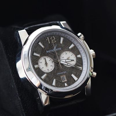 Sport Style Mens Meteorite Watch 30mm Meteorite Dial Gun Plated Sapphire Crystal