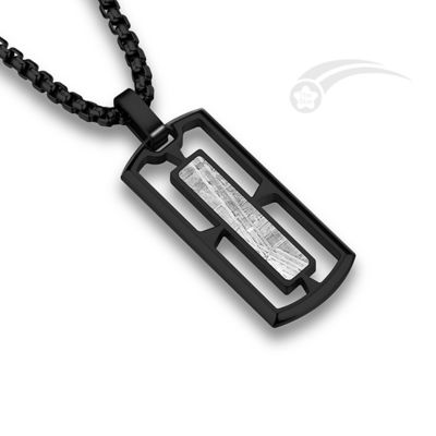 Hollowed Rectangle Meteorite Stainless Steel Pendant Unisex Fashion Jewelry
