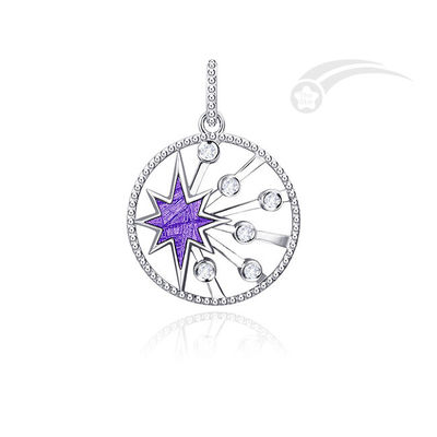 Polaris Meteorite 925 Sterling Silver Jewelry Pendant 25 mm