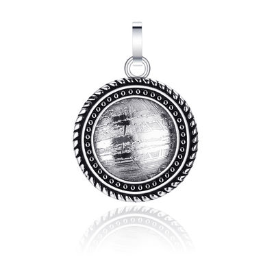 22 Mm Rope Wrapped Meteorite Stainless Steel Pendant Simple Style