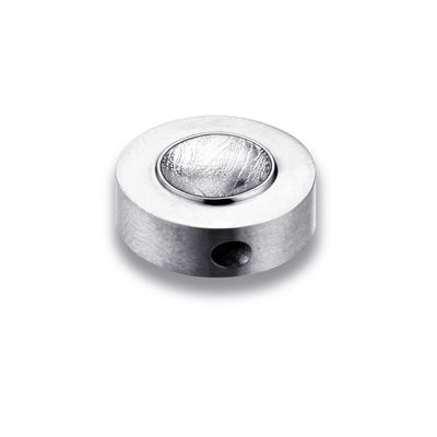 15mm Drum Shape Meteorite Pendant Stainless Steel Titanium Jewelry