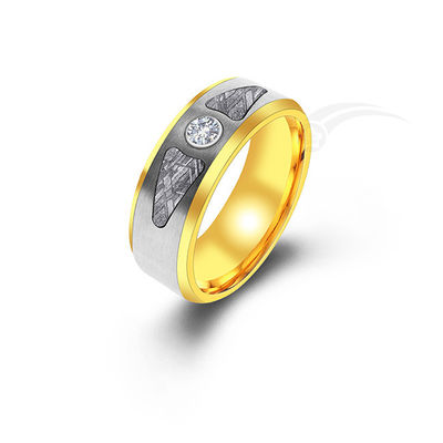 Exquisite Beautiful Grey Meteorite Wedding Bands For Men Women