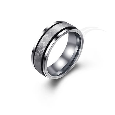 Elegance Limited Edition Tungsten Meteorite Ring 4mm Width Modern
