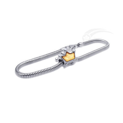 Stylish 925 Sterling Silver Charm Bracelet Genuine Meteorite Jewelry
