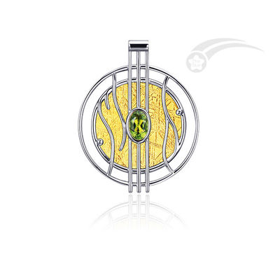 Flowing Lines Exclusive Meteorite 925 Sterling Silver Pendant Handcrafted