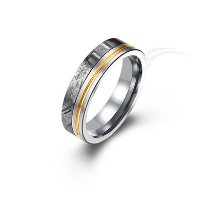 Circular Limited Edition Meteorite Wedding Ring  Natural Grey  Fashionable