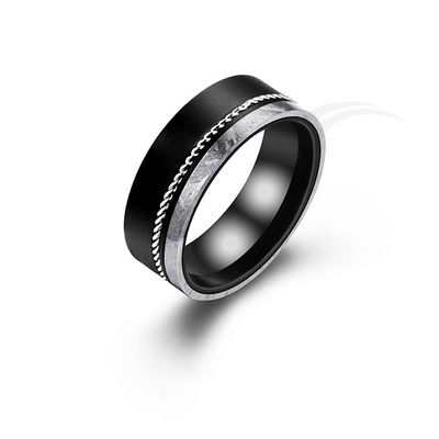 Customization Meteorite Wedding Ring For Personalized Engraving
