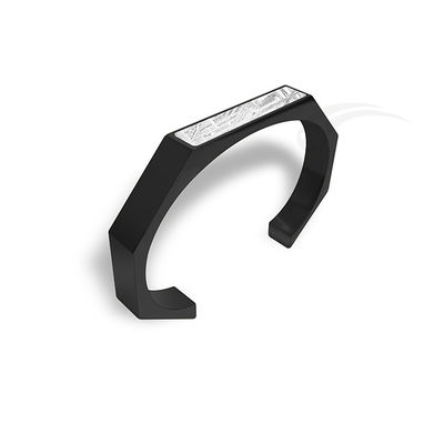 Contemporary Galactic Meteorite Stainless Steel Bangle Bracelet Impact Resistant