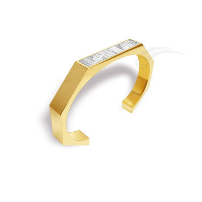 Contemporary Galactic Meteorite Stainless Steel Bangle Bracelet Impact Resistant