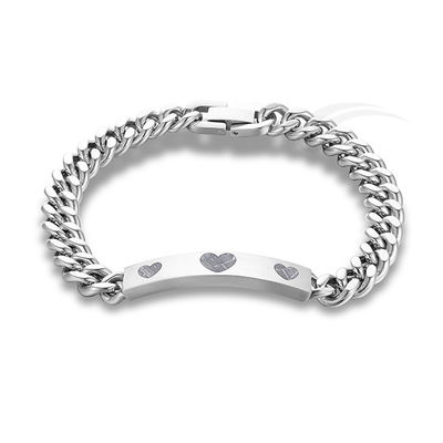 Hearts Galactic Meteorite Mens Steel Bracelets  Impact Resistant